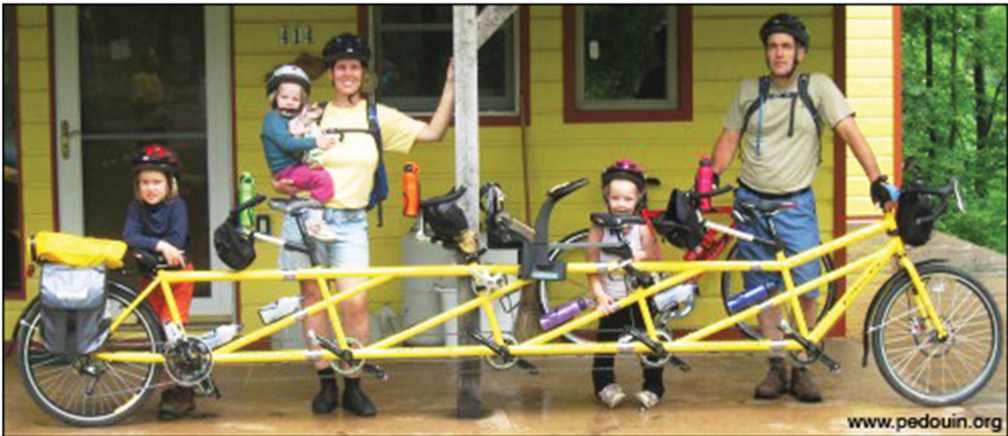The Pedouins on a Tandem, Tiplet, Quad, Quint Convertible&nbsp;Bicycle